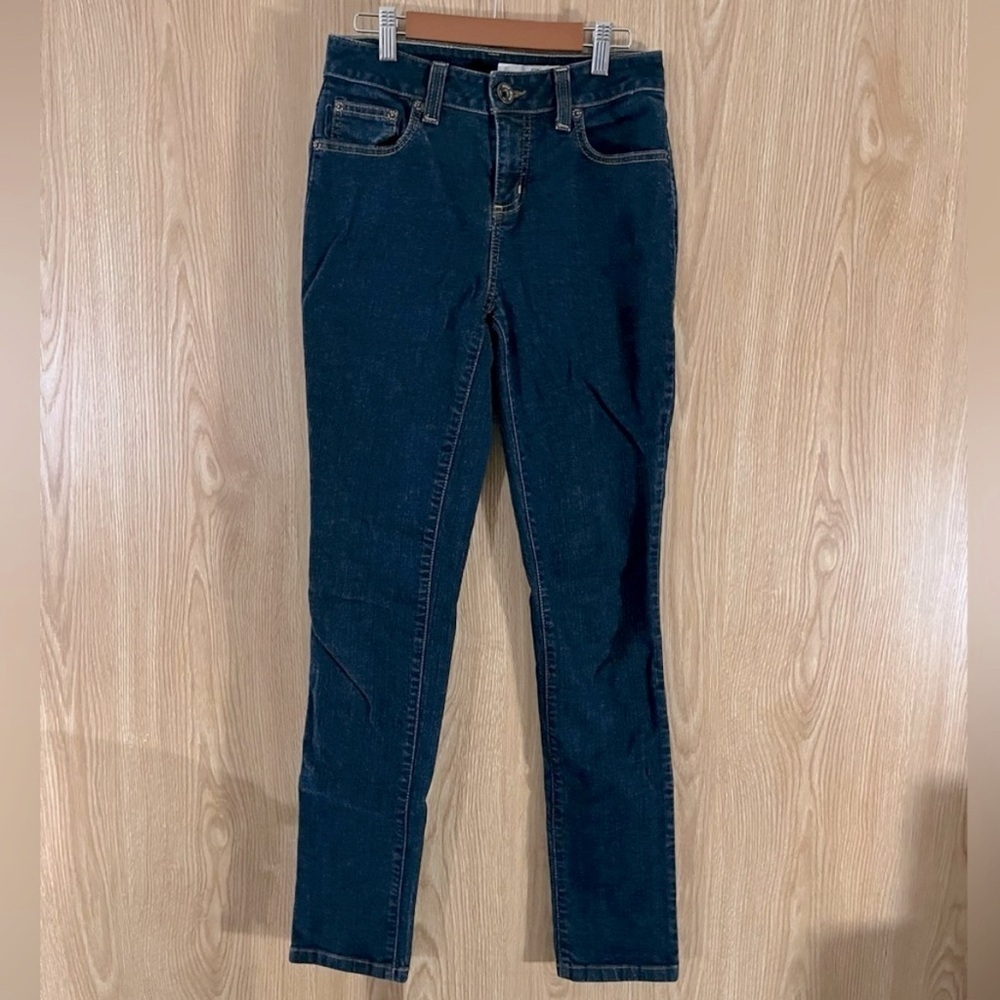 DKNY Dark Blue High Rise Straight Jeans